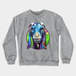 Fun Black Goat Named Lucian Crewneck Sweatshirt